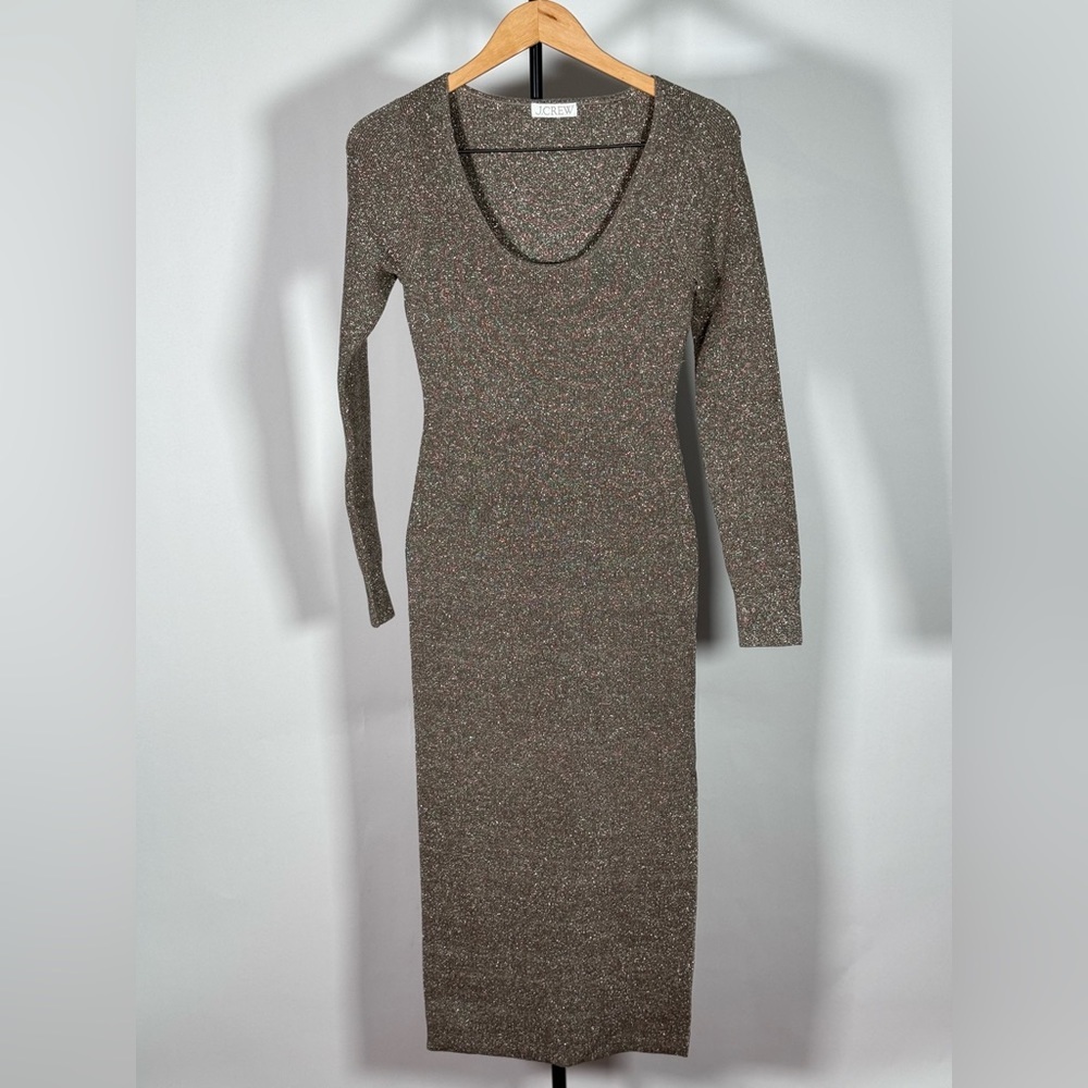 NEW JCrew Side-slit metallic sweater-dress - Picture 3 of 5